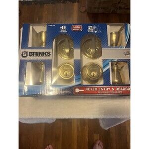 X 2 BRINKS EXTERIOR LOCKING 2-KEYED ENTRY & 2-DEADBOLTS BRAND NEW
